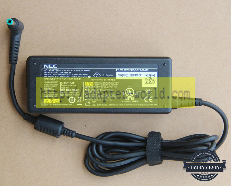 *Brand NEW* NEC PA-1750-04 ADP-75RB A ADP-75SB EB 19V 3.95A (75W) AC DC Adapter POWER SUPPLY - Click Image to Close